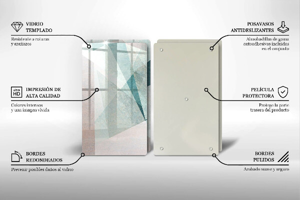 Tampa de parede do fogão a gás Abstração nítida