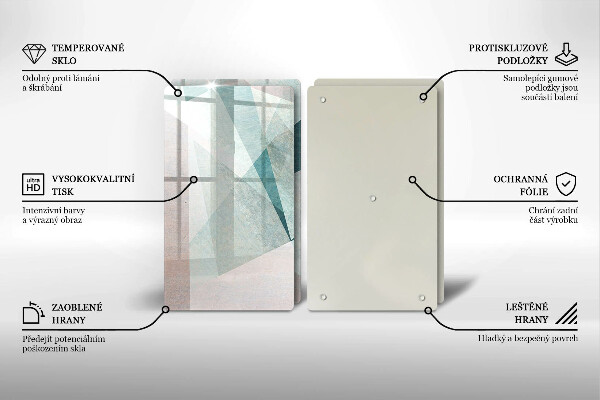 Tampa de parede do fogão a gás Abstração nítida