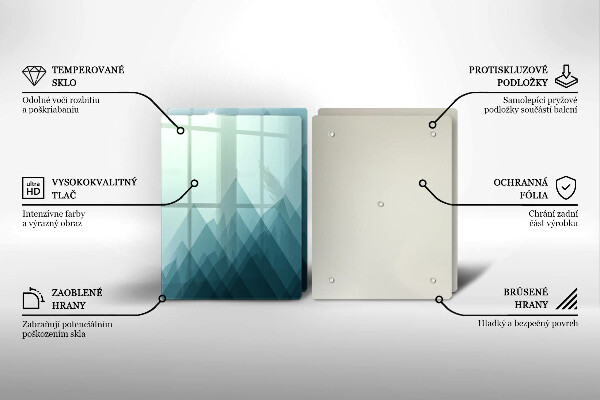 Tampa de parede do fogão a gás Montanhas abstratas