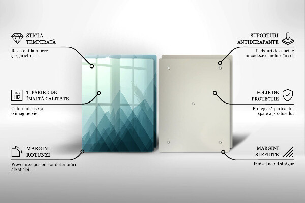 Tampa de parede do fogão a gás Montanhas abstratas