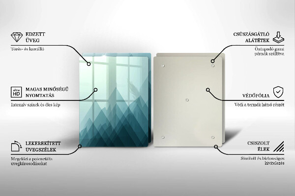 Tampa de parede do fogão a gás Montanhas abstratas