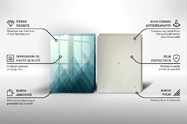 Tampa de parede do fogão a gás Montanhas abstratas