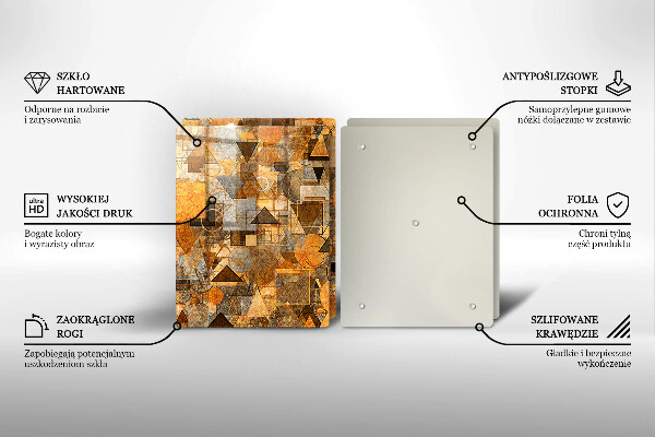Tampa de parede do fogão a gás Padrão de figuras geométricas