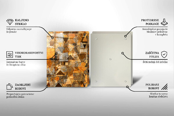 Tampa de parede do fogão a gás Padrão de figuras geométricas