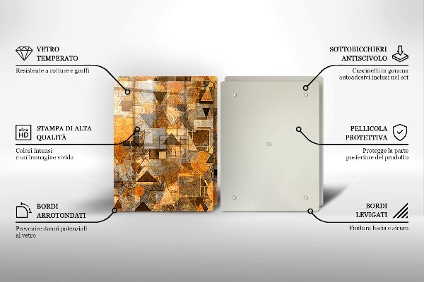Tampa de parede do fogão a gás Padrão de figuras geométricas