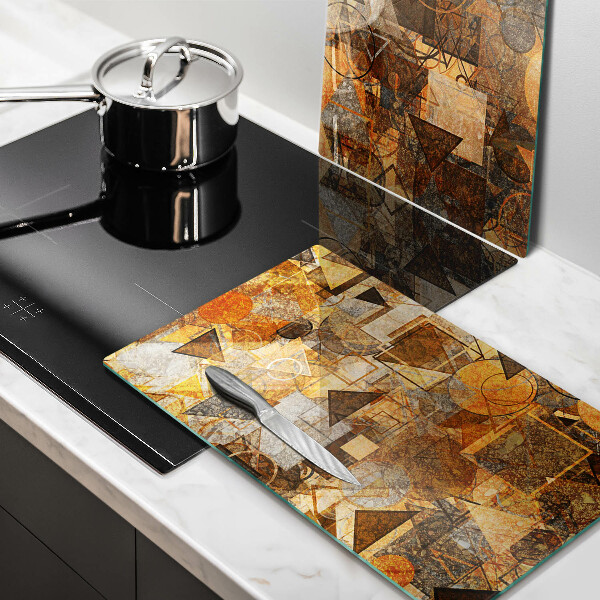 Tampa de parede do fogão a gás Padrão de figuras geométricas