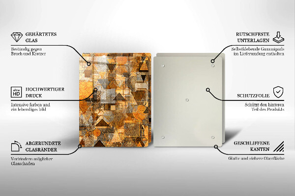 Tampa de parede do fogão a gás Padrão de figuras geométricas