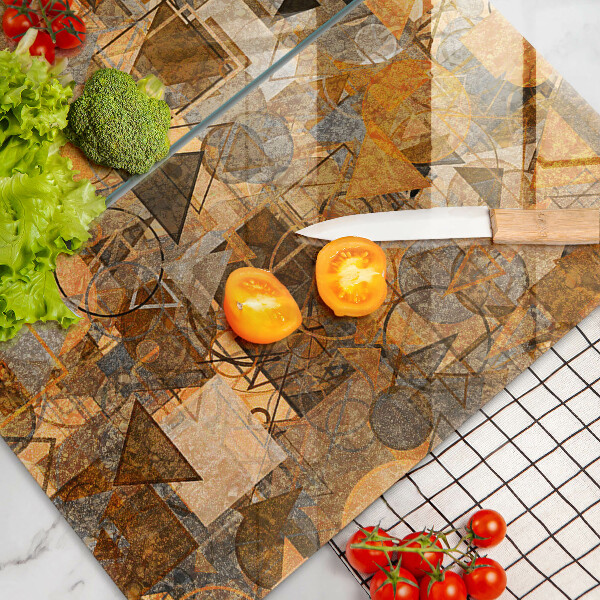 Tampa de parede do fogão a gás Padrão de figuras geométricas