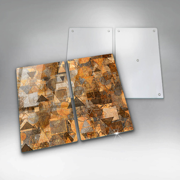 Tampa de parede do fogão a gás Padrão de figuras geométricas