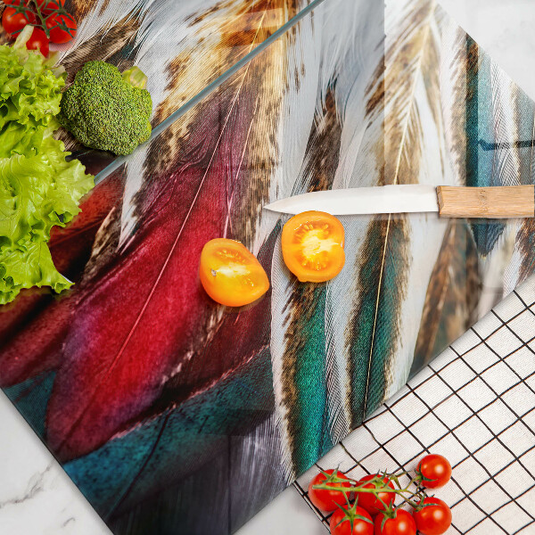 Tampa de parede do fogão a gás Boho penas de pássaro