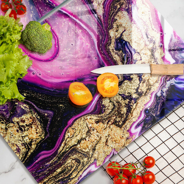 Painel de segurança para cozinhas Abstração design ouro