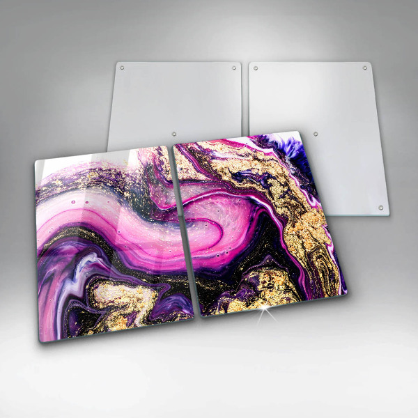 Painel de segurança para cozinhas Abstração design ouro