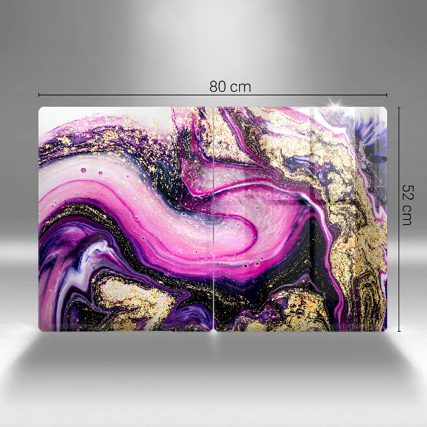 Painel de segurança para cozinhas Abstração design ouro