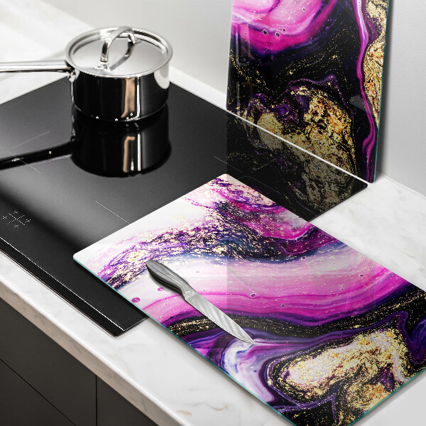 Painel de segurança para cozinhas Abstração design ouro