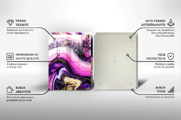 Painel de segurança para cozinhas Abstração design ouro