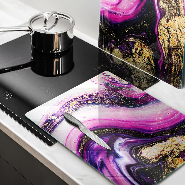 Painel de segurança para cozinhas Abstração design ouro