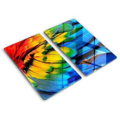 Tampa de parede do fogão a gás Penugem colorida de papagaio