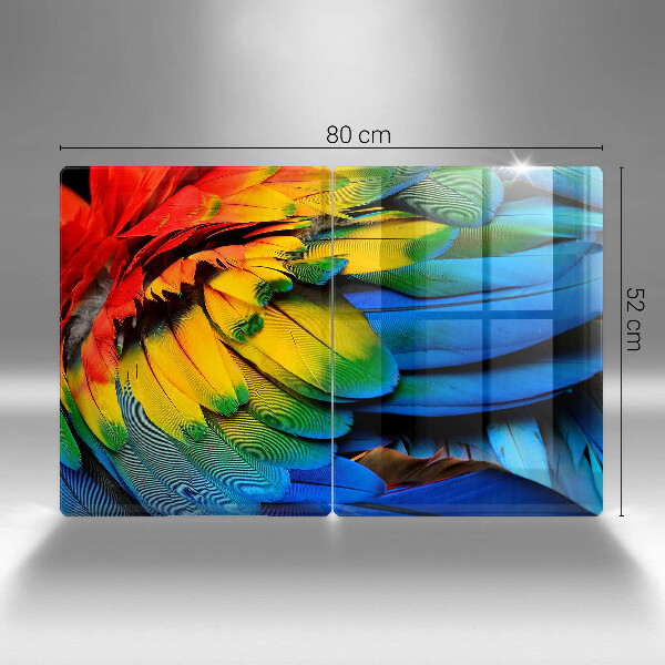 Tampa de parede do fogão a gás Penugem colorida de papagaio