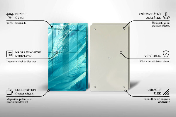 Proteção da parede da cozinha Penas delicadas