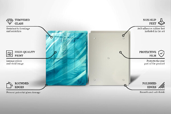 Proteção da parede da cozinha Penas delicadas