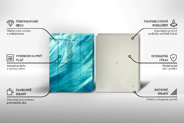 Proteção da parede da cozinha Penas delicadas