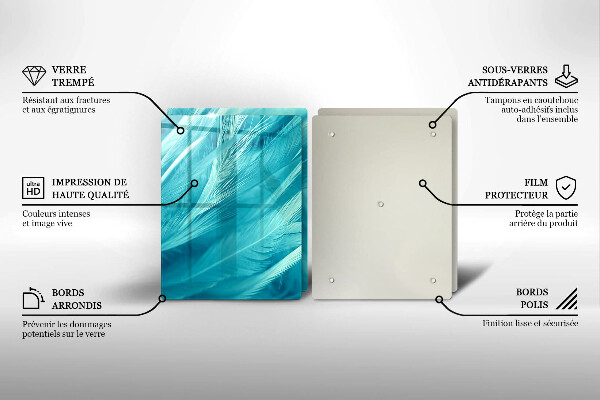 Proteção da parede da cozinha Penas delicadas