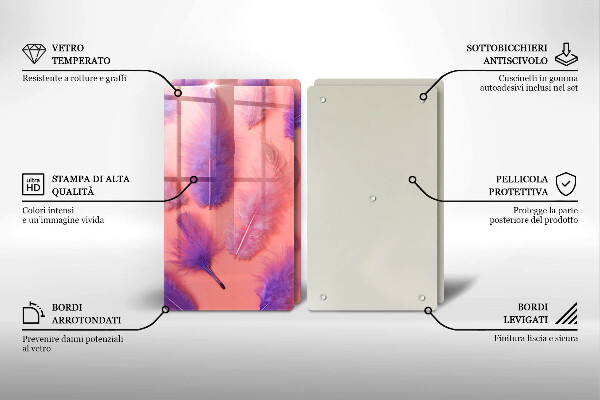 Cobertura de parede do fogão a gás Penas fofas
