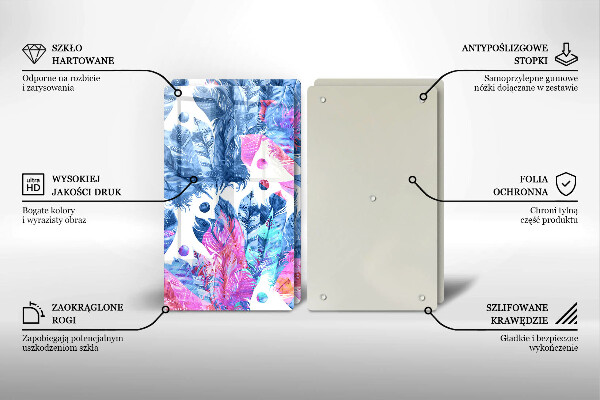 Tampa de parede do fogão a gás Ilustração boho de penas