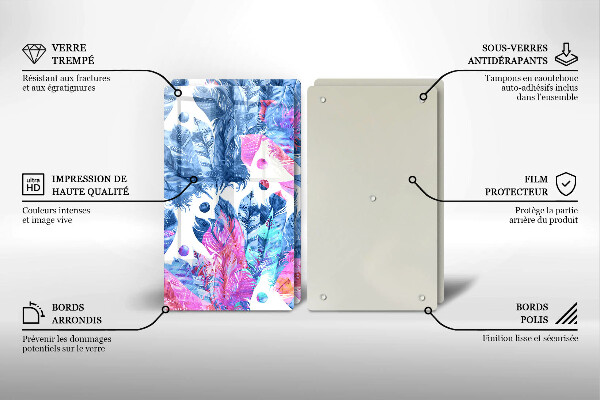 Tampa de parede do fogão a gás Ilustração boho de penas