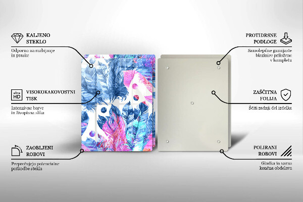 Tampa de parede do fogão a gás Ilustração boho de penas