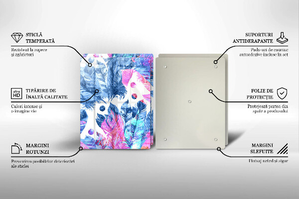 Tampa de parede do fogão a gás Ilustração boho de penas