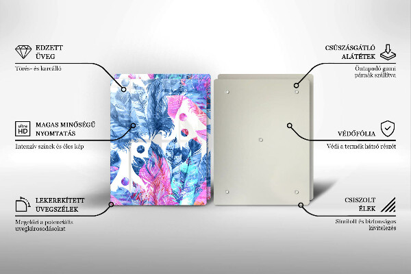 Tampa de parede do fogão a gás Ilustração boho de penas