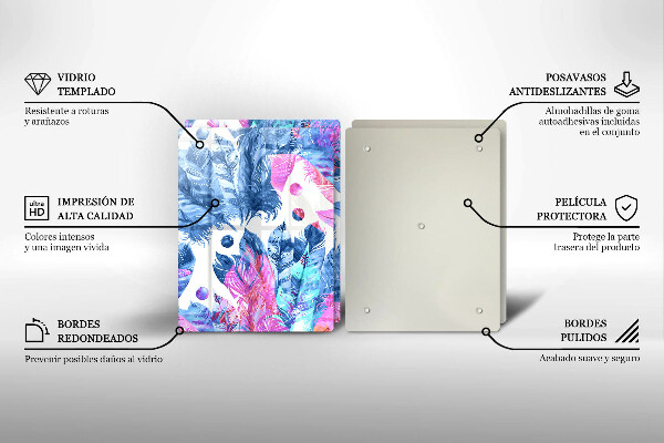 Tampa de parede do fogão a gás Ilustração boho de penas