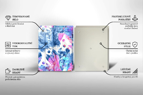 Tampa de parede do fogão a gás Ilustração boho de penas