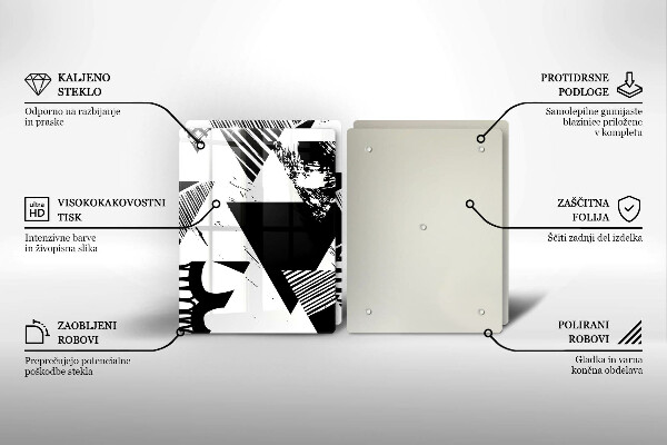Tampa de parede do fogão a gás Triângulos geométricos
