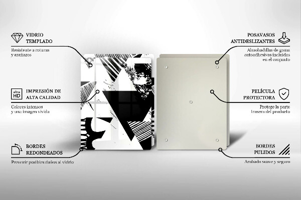 Tampa de parede do fogão a gás Triângulos geométricos