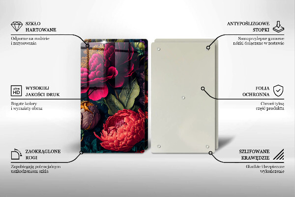 Tampa de parede do fogão a gás Flores bonitas