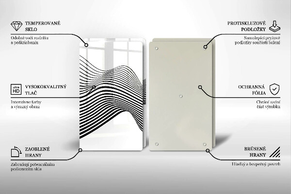 Tampa de parede do fogão a gás Abstração linear