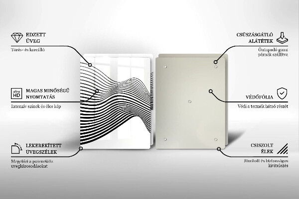 Tampa de parede do fogão a gás Abstração linear