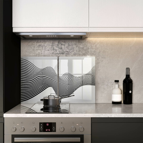 Tampa de parede do fogão a gás Abstração linear