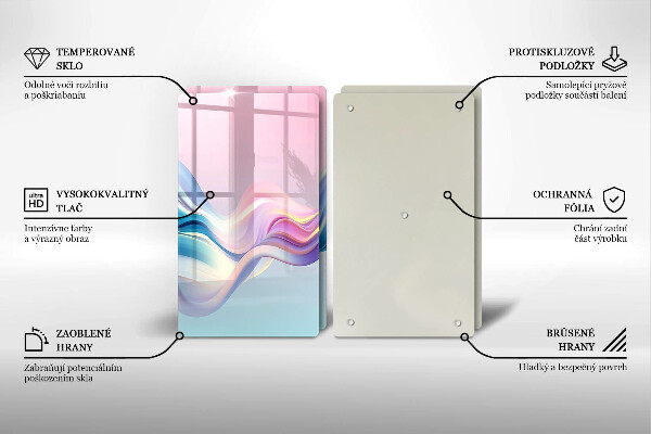 Tampa de parede do fogão a gás Abstração pastel