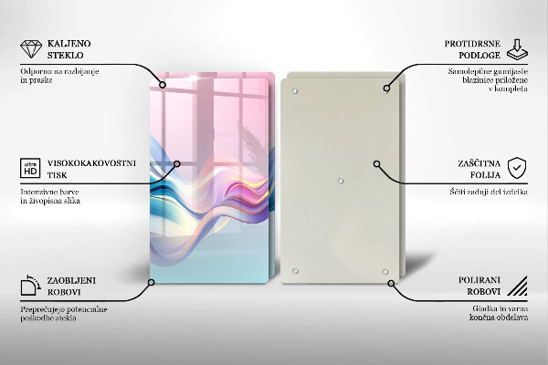 Tampa de parede do fogão a gás Abstração pastel