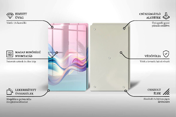 Tampa de parede do fogão a gás Abstração pastel