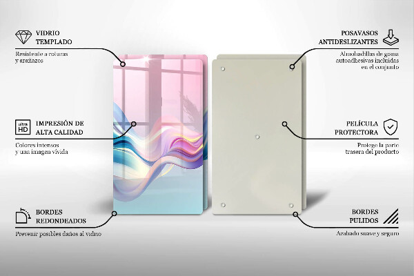 Tampa de parede do fogão a gás Abstração pastel