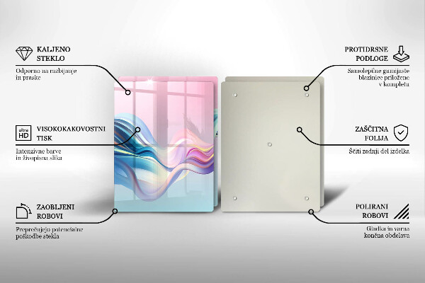 Tampa de parede do fogão a gás Abstração pastel