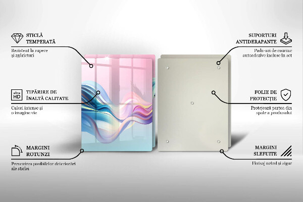Tampa de parede do fogão a gás Abstração pastel