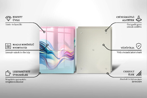 Tampa de parede do fogão a gás Abstração pastel