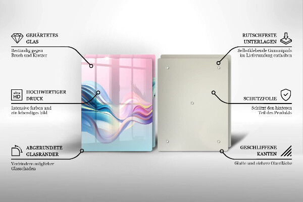 Tampa de parede do fogão a gás Abstração pastel