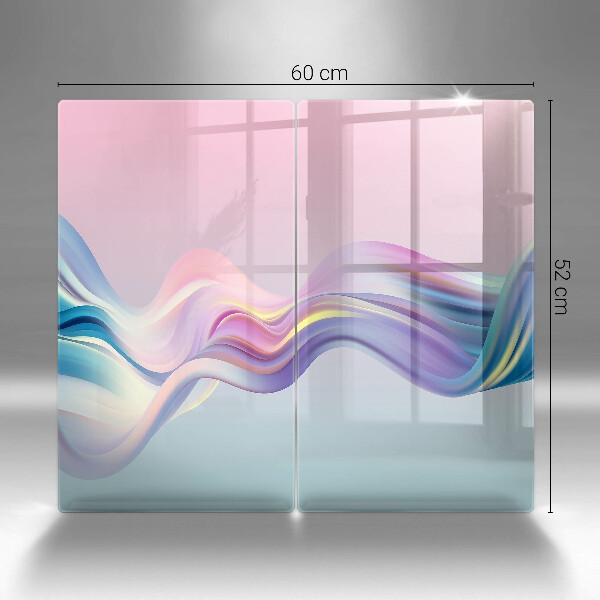 Tampa de parede do fogão a gás Abstração pastel