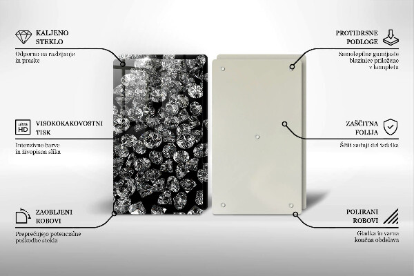 Tampa de parede do fogão a gás Diamantes brilhantes